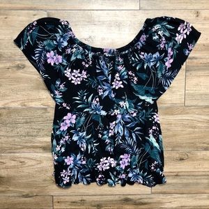 American Eagle Floral off the Shoulder top